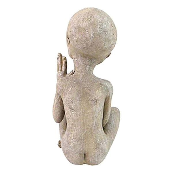 Staty Marsmänniska Trädgårdsfigur Set för Hem Inomhus Utomhus Figurer Trädgårdsprydnader Miniatyrer A