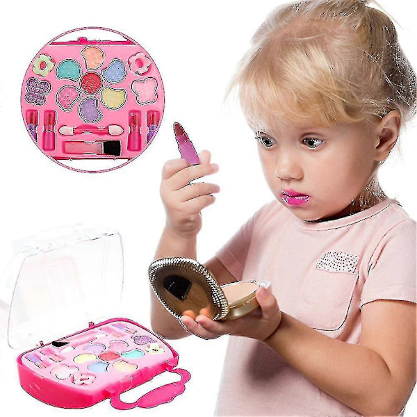 Prinsess Sminkset Leksaker för Barn Kosmetika Låtsaslek Set Flickor Presenter