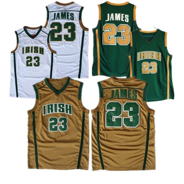Vintage LeBron St.VINCENT/St. MARY baskettröja Yellow M