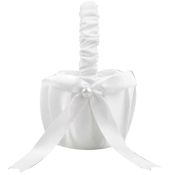 2-pack Bröllop Satin Blomsterkorg, rosett Party Ros Blomsterkorg