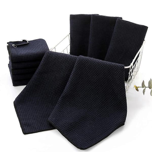 5 kpl Mikrokuitupyyhe Koukulla Puhdistaa Mailat Pallot Kädet Pyyhe 30x30cm