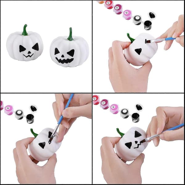 Pakke med 12 Mini Græskar Mini Græskar Efterårshøst Græskar Skum Græskar Halloween, Thanksgiving