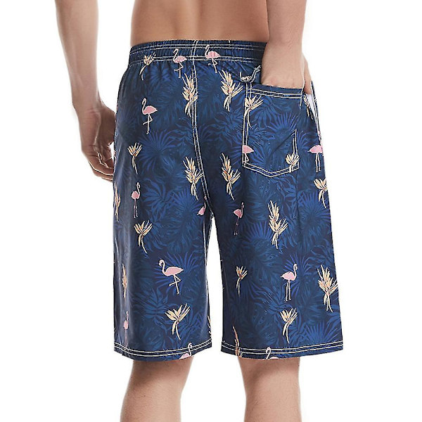 Sommar herr Quick Dry Beach Shorts Fem punkts badbyxor M