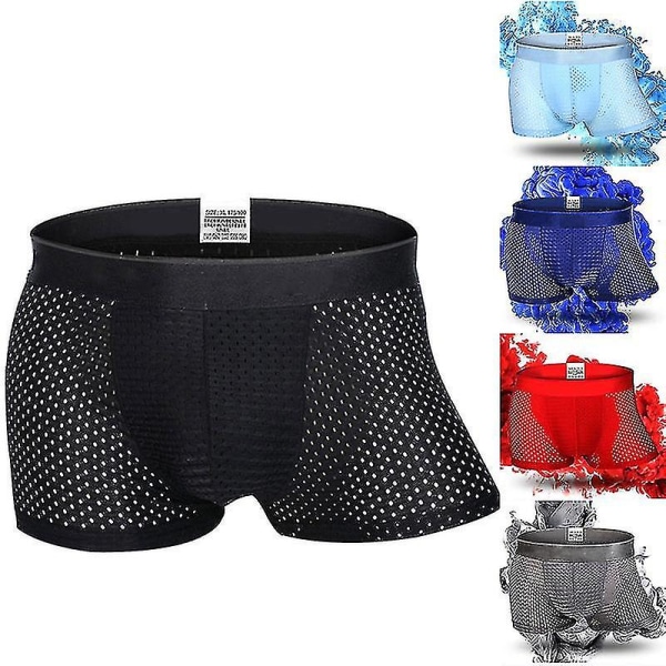 4 STK Boxer för män Mesh Able Shorts för män Light Blue S