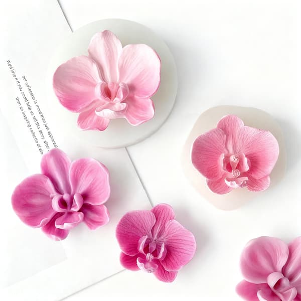 2-delt orkidéblomstform DIY 3D blomsterhåndværkssæt F446-1