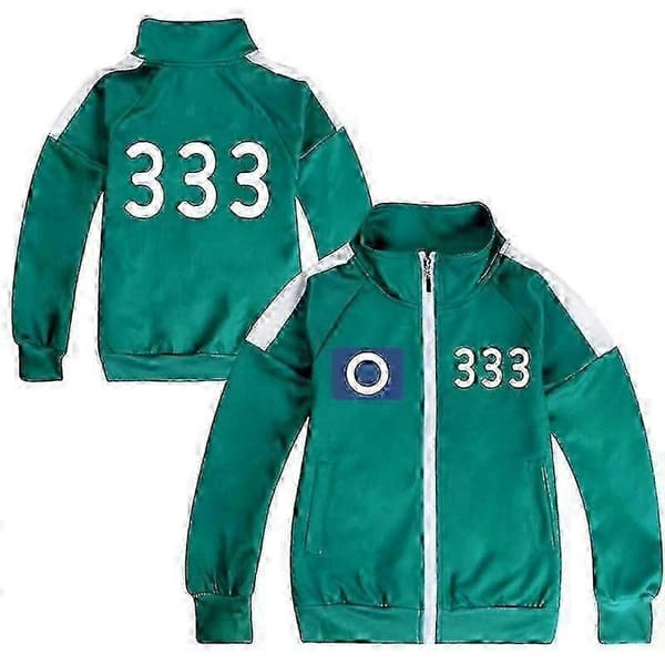 Squid Game 2-spelare Cosplay Kostym Spårjacka Komplett Klädset 170cm No.333