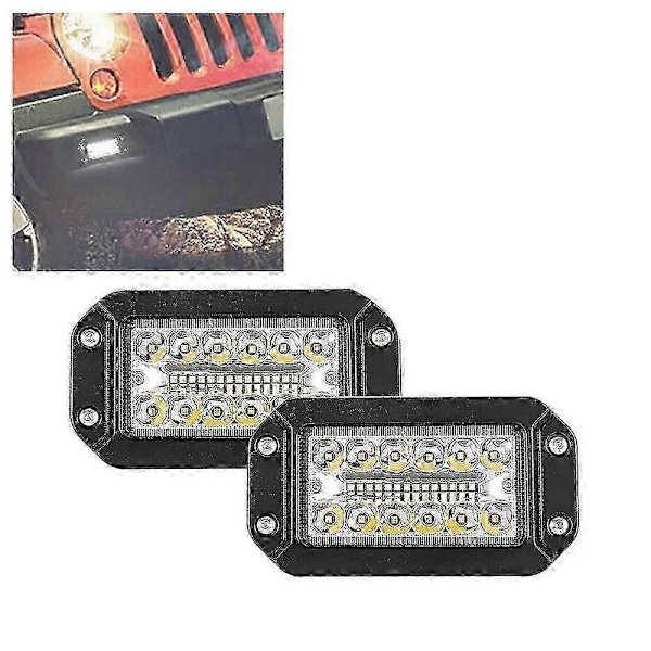 2st 12V 6 Tum Infälld Arbetsbelysning 26 LED Super Stark Spotlight Bilstrålkastare-lian
