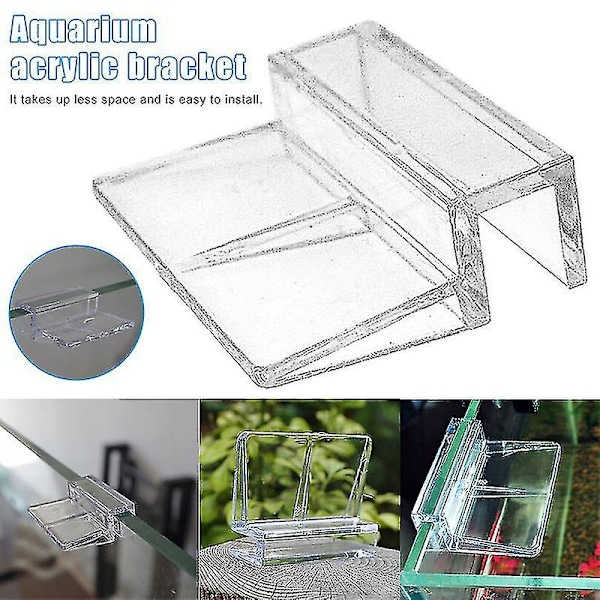 4 stk. 6/8/10/12 mm Akryl Akvarium Fisketank Glas Fast Dækclips Klemme Beslag Holder Hylde Lampe