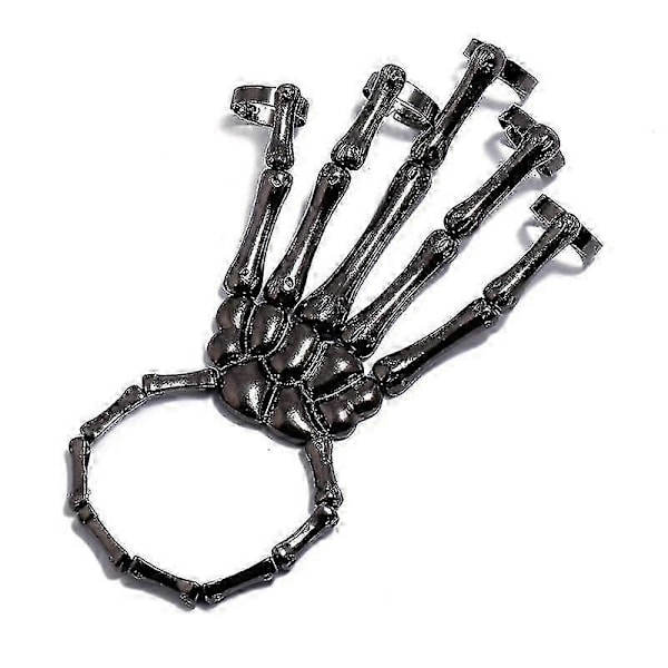 Skelettfingerringar För Män Kvinnor Armband 2 I 1 Böjbar Led Öppen Anillos Intressanta Smyckestillbehör