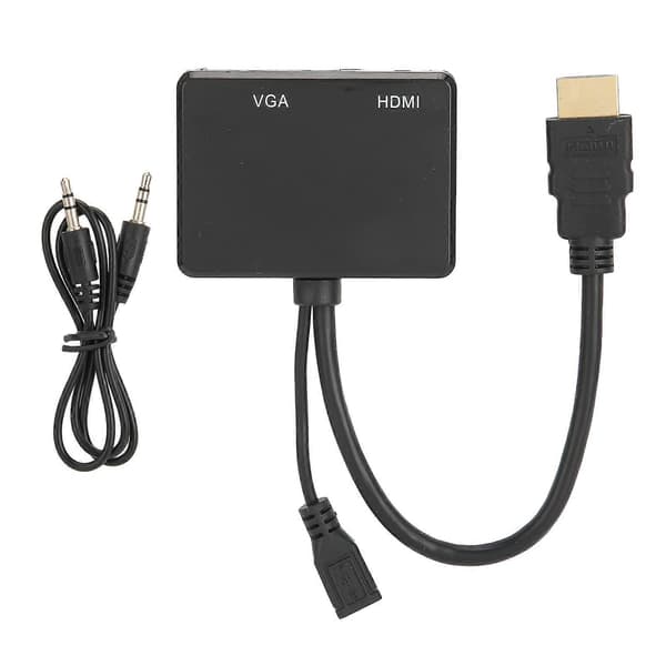 HighDefinition Multimedia Interface - HighDefinition Multimedia Interface VGA -muunnin (Musta)