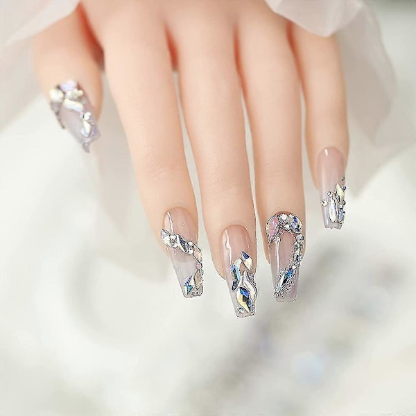 Strass-stenar med platt baksida för nagelkonst, för akrylnaglar DIY-hantverk kvinnor smink nagelkonstdekorationer