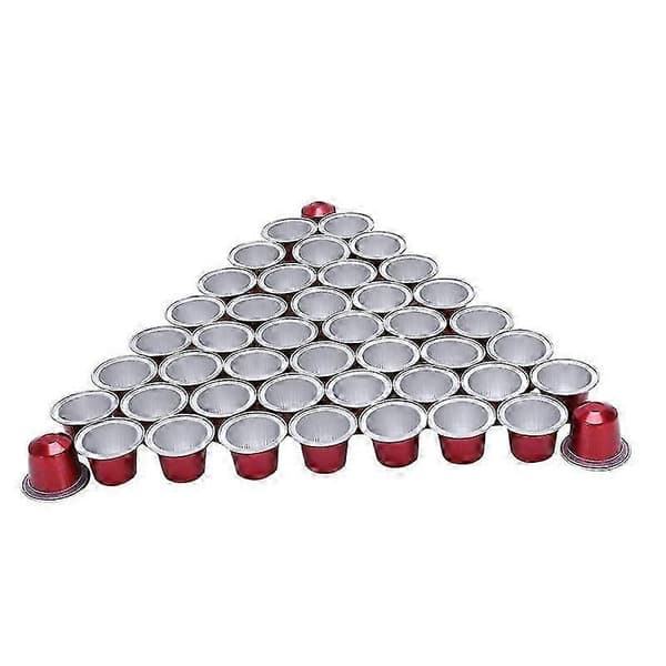 50 sett påfyllbare kaffekapsler, engangs for pod for automatisk kaffemaskin, matpakke