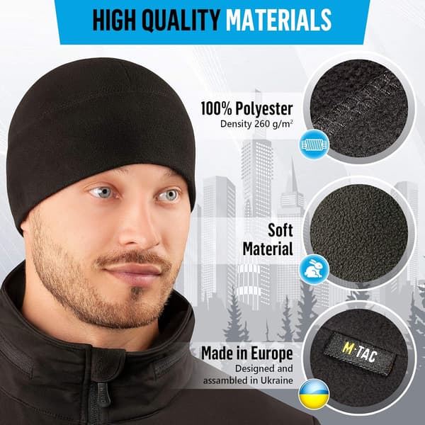 Varmare Vindtät Fleece Mjuk Vintermössa