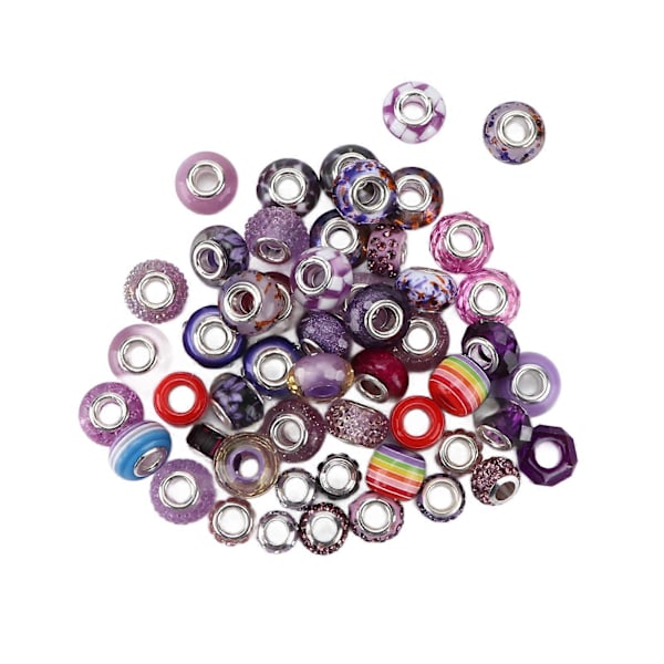 54 st Stora Hålpärlor 5mm Diameter Utsökt Utseende Flera Stilar DIY Pärltillbehör Typ C
