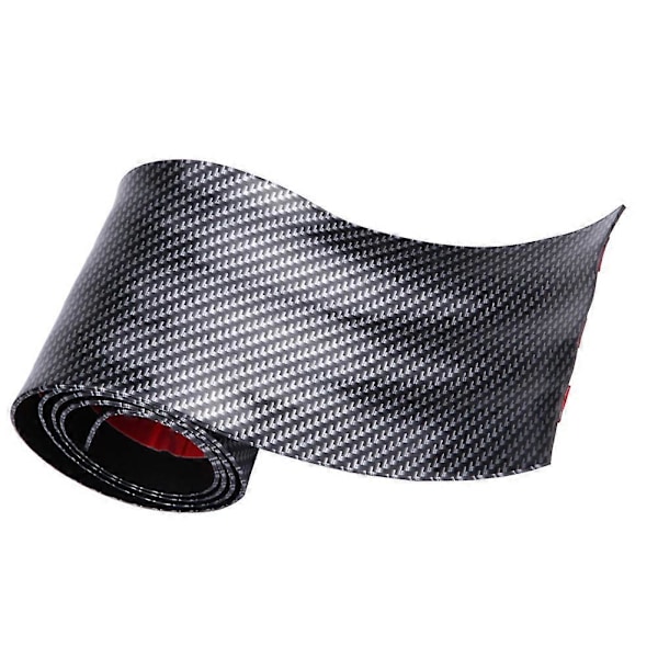 Bilstickers Kolfiber Gummi Styling Dörrtröskelskydd Universal (5 * 250cm)
