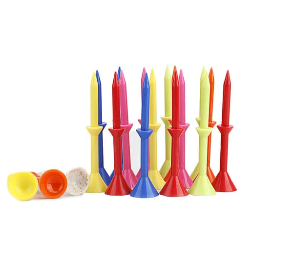 Golf Tee Bolde 60 Pak Anti-Friktion Side-Spin Golf Tees