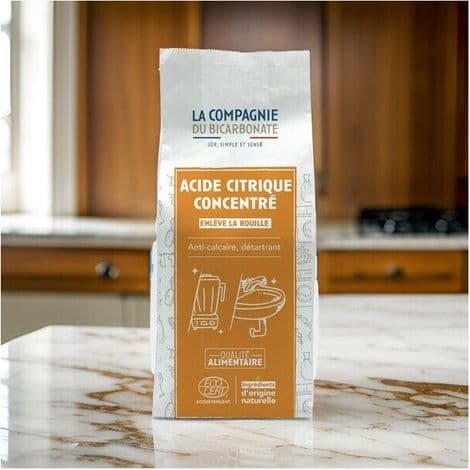 S Vannfri sitronsyre av næringsmiddelkvalitet COMPAGNIE DU BICARBONATE øko-vaskemiddel 1 kg