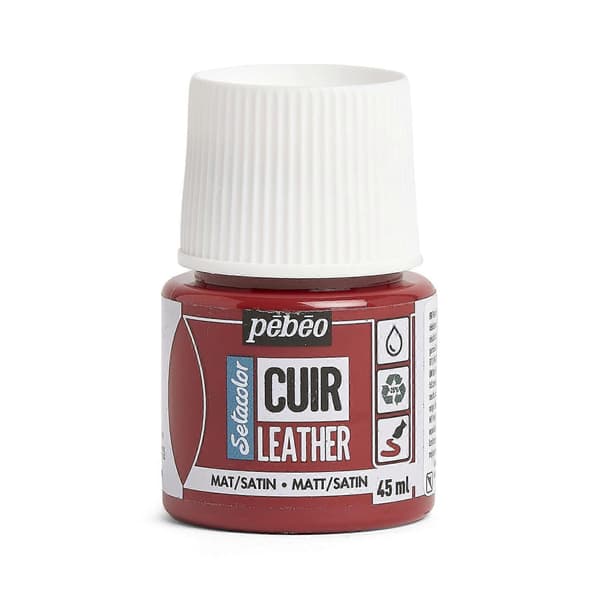 Pebeo Setacolor Lær Maling 45ml 06 Deep Red
