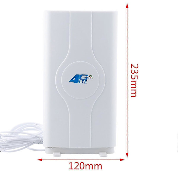 700~2600mhz 88dbi 3g 4g Lte Antenn Mobil Antenn Hankontakt Booster Mimo Panelantenn+2 Meter (2x SMA-hane)