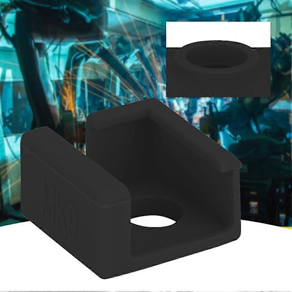 5 st Värmeblocks-isolering Silikonhylsa för Creality CR-10/CR10S/Ender 3 MK7 MK8 MK9 Svart