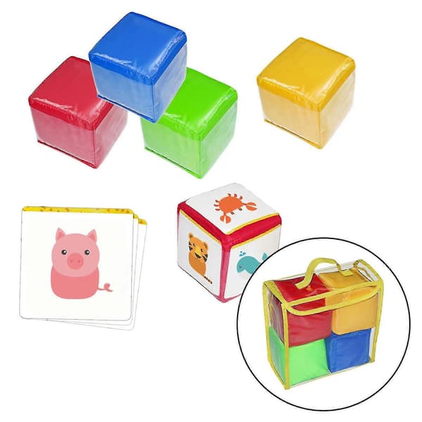 4-pack 4\" Spel Tärningar Mjuka Skumkuber DIY Läro-kuber För Alla Ämnen