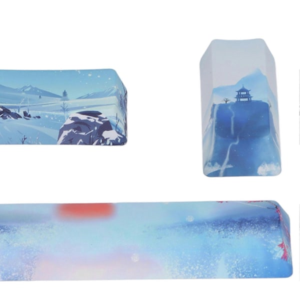 DIY Tastaturtastersett Snø Isby Mønster Universelle Mekaniske Tastatur Erstatningstilbehør