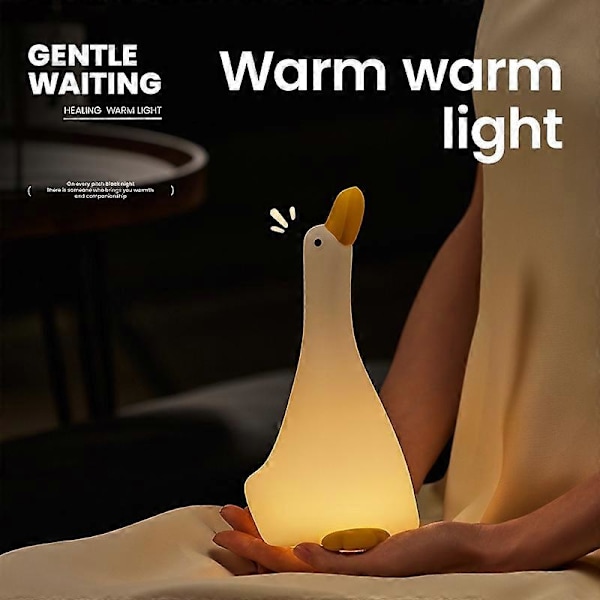 Kigger-Op And Natlampe Varmt Lys Øjenbeskyttelse Tryk Dæmpbar Bordlampe med Timer