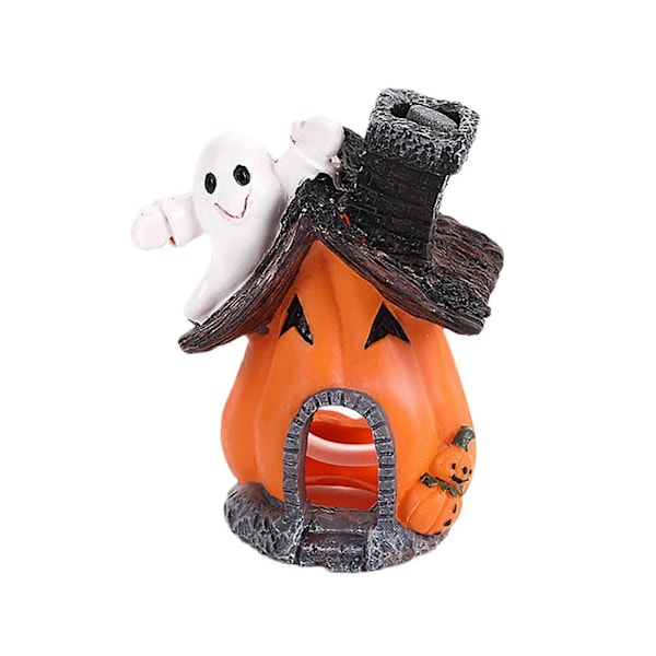 Halloween Gresskarhus Figur Dekorasjon Spøkelseshus Akvarium Ornament