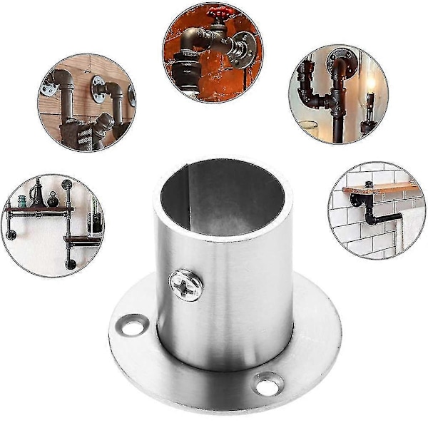 Stang Holder Base Flange Sæt Rustfrit Tøjstangsbeslag