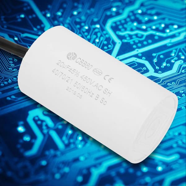 CBB60 Motorstartkondensator 450V 20uF Mikrofarad Kondensator med Tråd