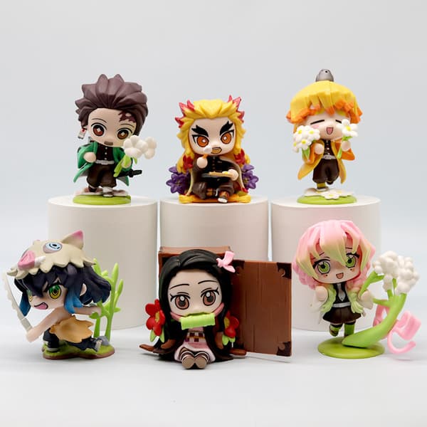 Demon Slayer Blind Box Födelseblomma Figurin, Perifer Modell Prydnad Gåva, Typ A