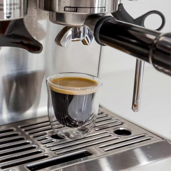 4-pakning 80 ml espressokopper, dobbeltveggede termo-isolerte espressokopper, kaffekopper i glass
