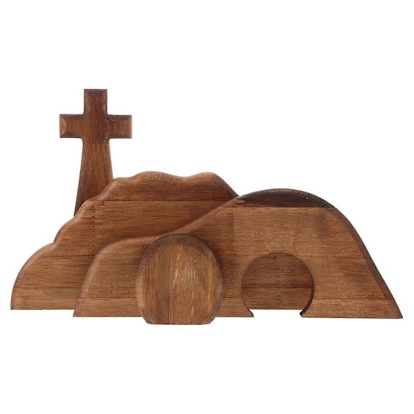 1 Set av Den Tomma Graven Påskscen och Kors Påskdekorationer Påsk Uppståndelse Scen Ornament