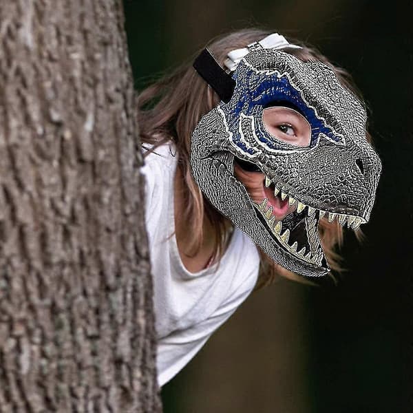 3D Dinosaurmaske Rollespill Hodeplagg Jurassic World Raptor Gaver