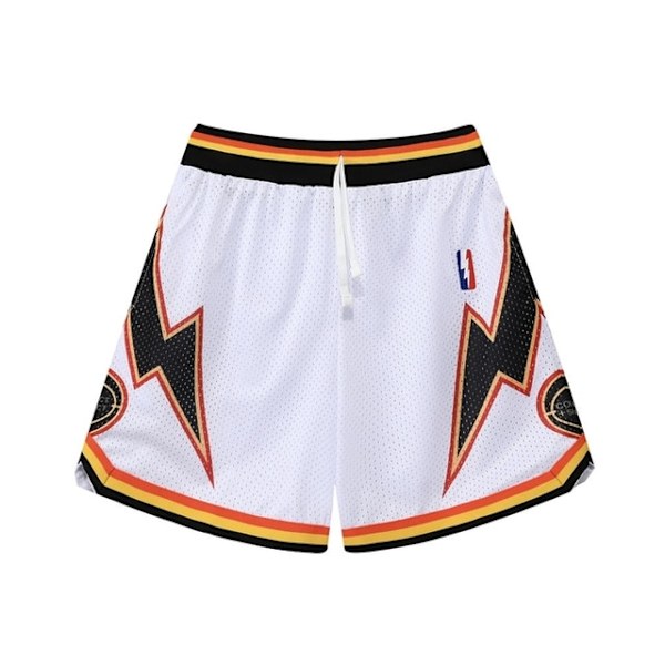 2023 Summer Mesh andningsbara basketshorts Sportshorts white L