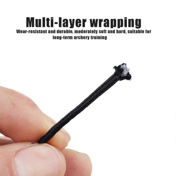 Bågskytte D Loop Rep för Compound Bow String Release Material, 3M Hållbar Nockningslina (Svart/Röd/Gul/Blå/Grön) Black