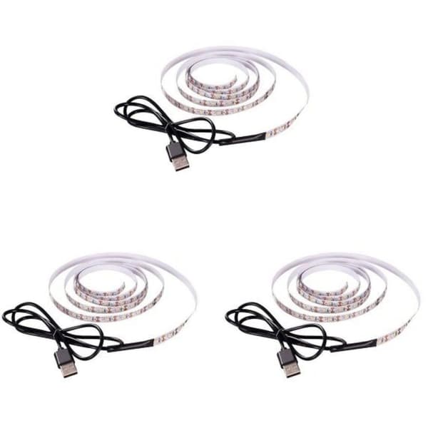 LED vækstlysstrimmel. Fuld spektrum USB vækstlys. 3 enheder, 2 meter lang.