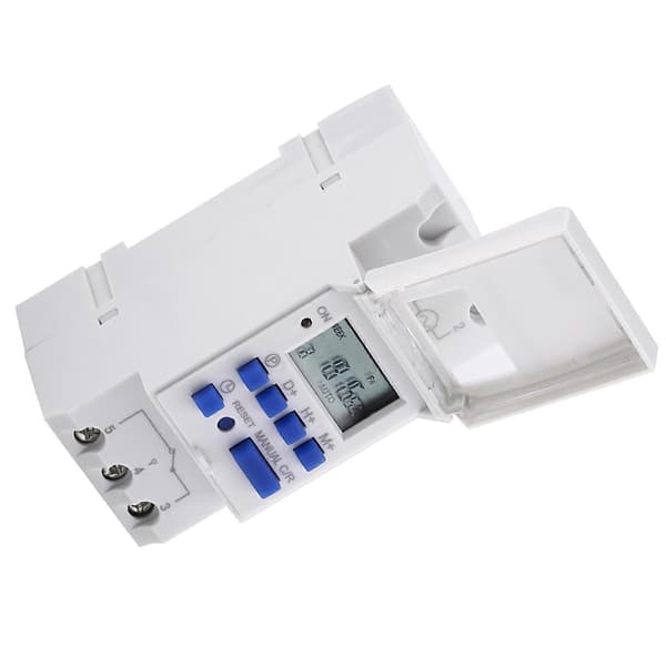 LCD Display Ukentlig Programmerbar Elektronisk Relé Timer 16 PÅ og AV Timer (AC220V)