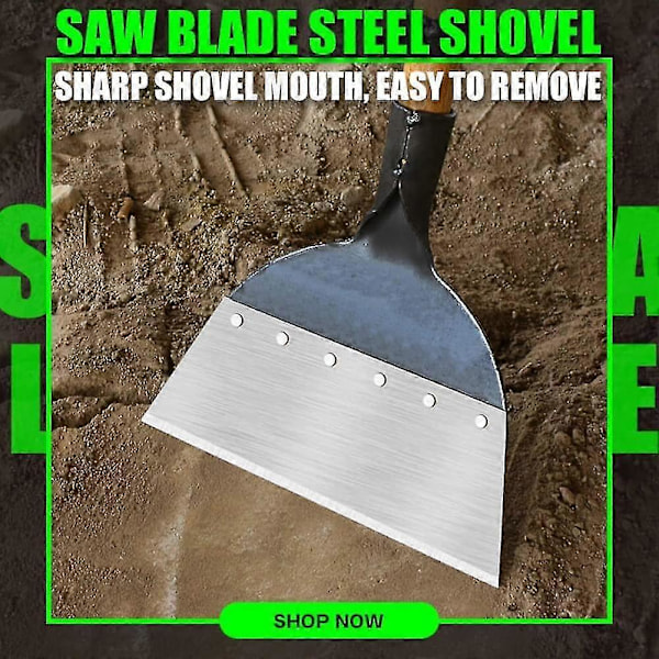 Hagespade Multifunksjonell Utendørs Hagerengjøringsspade Flat Stålspade Isspade Luking Planting Gårdslukeverktøy
