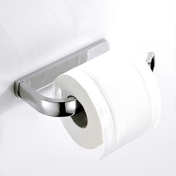 Håndklædering, 304 rustfrit stål poleret krom metalfinish, toiletpapirholder til badeværelse, patenteret lim + selvklæbende