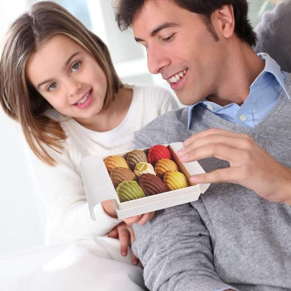 Sæt med 2 Madeleine Bageforme Silikone Bageform til Madeleine (9 hulrum, rød)