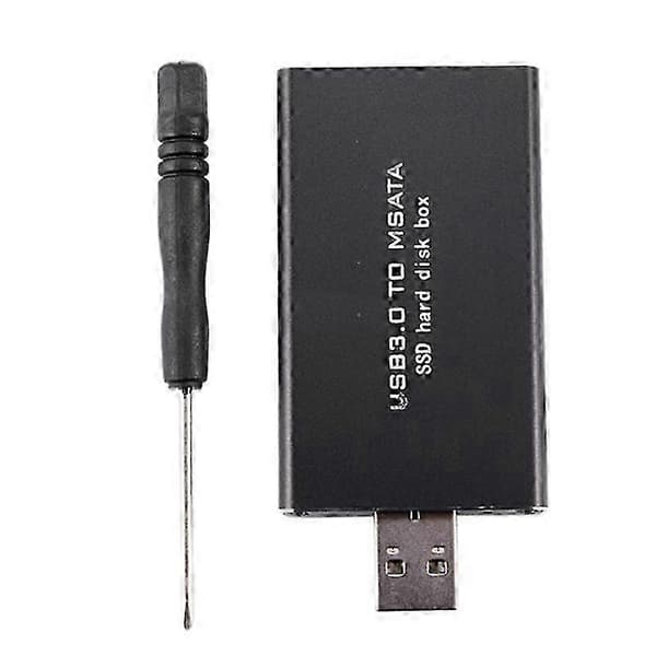 MSATA till USB USB 3.0 till MSATA SSD-kapsling USB3.0 till MSATA-fodral Hårddiskadapter M2 SSD Extern
