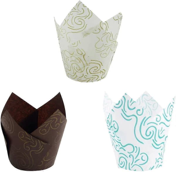 Bageforme Tulip Muffin Form Papir Cupcake Liner til Bryllupsfest