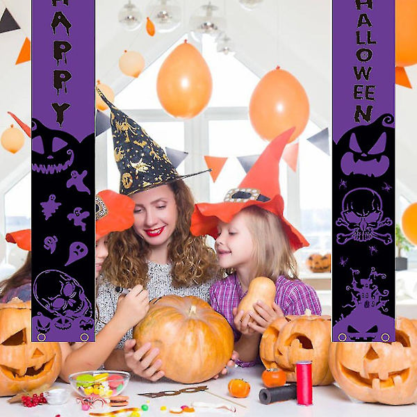 Halloween inredning, Välkommen Banderoller Veranda skyltar för ytterdörr Yard Garland Party Supplies DL8105