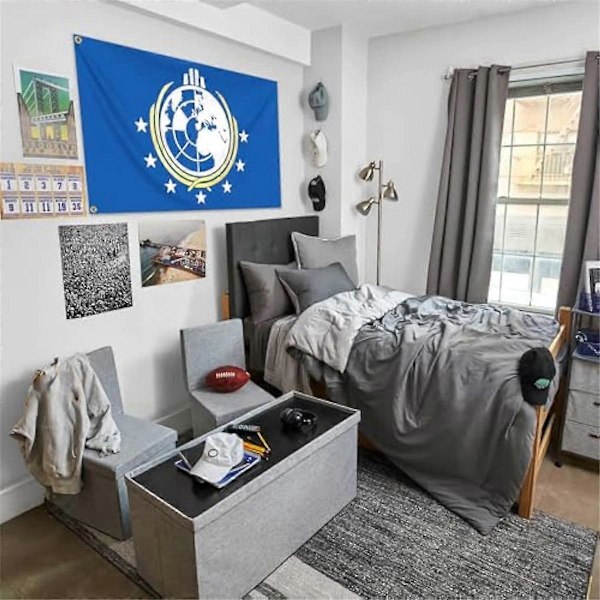 Polyester Dubbelsidig Super Earth Banner för Studentrumsdekor eller Hemmakontorsväggdekor