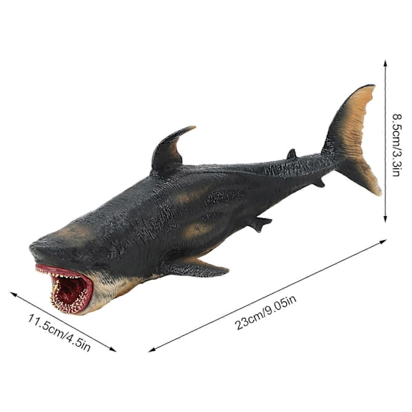 Hajmodell Simulering Marin Ocean Havsliv Leksak Djur Sällsynt Modell Figur Ihålig Megalodon