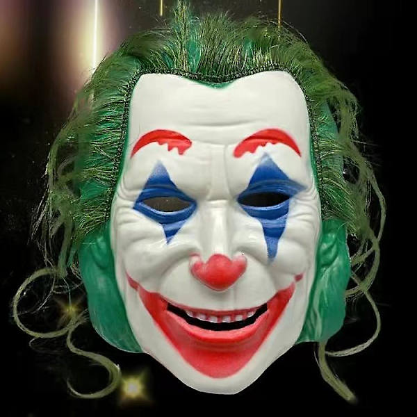 Clown Joker Kostym Röd Kostym Jacka Byxor Skjorta Outfits Halloween Kostymer För Barn Män Karneval Maskerad Fest Joker Cosplay Suit and Mask One Size