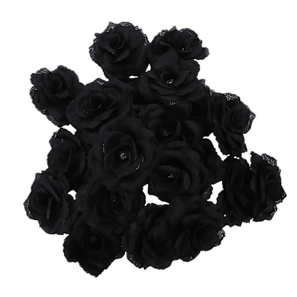 20 stk. Sorte Kunstige Silkeblomster til Fest Bryllup Hus Kontor Have