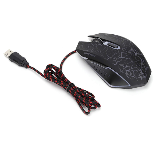 Kablet Gaming Mus USB-port Ergonomisk 3200 DPI Justerbar RGB Optisk Datatilbehør Svart