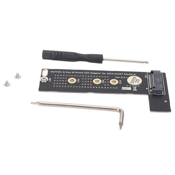 Adapterikortti M.2 NGFF M Key NVME SSD -muunninkortti ruuveilla ja kuusiokoloavaimella MacBook Mini A1347 MEGEN2/MEGEM2 -malleille